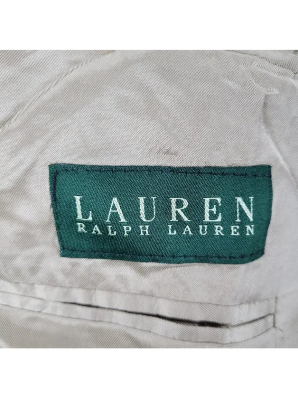 Lauren Ralph Lauren Tan Silk Wool 2 Button Vented Notch Blazer Sport Coat 43R